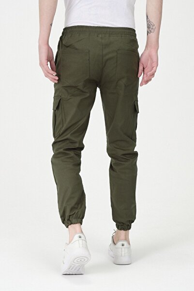 LEVENAN Ανδρικό τζιν τσέπης Khaki Cargo