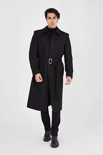 gambia outdoors High Quality Black Overcoat Coat - Classic Regular Fit, Limit...
