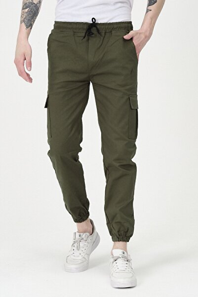 LEVENAN Ανδρικό τζιν τσέπης Khaki Cargo