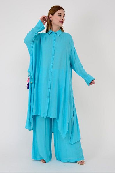 Rabiossa WOMEN'S BOHEM EMBROIDERED SUIT