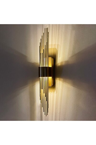WiseHome Duvar Aplikleri, Duvar Aplik Aydınlatma Altın Led Duvar Lambası Wh-1...