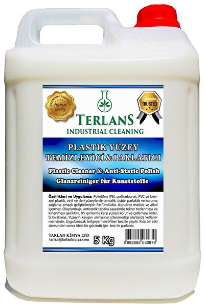 Terlans Parfümlü Plastik Parlatıcı Pencere Pvc Temizleyici Zengin Parlaklık 5...