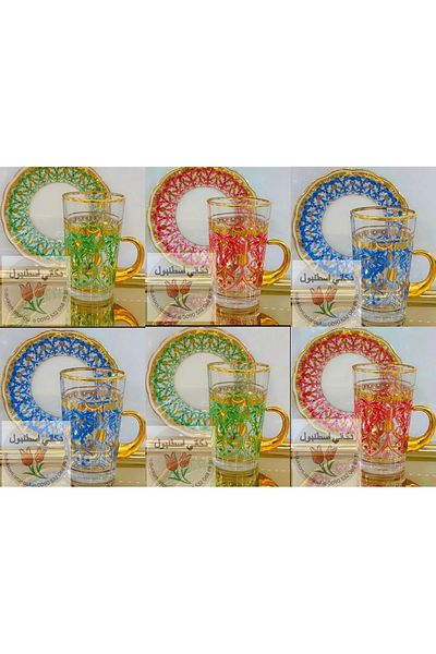 DUKKANI ISTANBUL 12 Piece Mixed Lace Tea Set