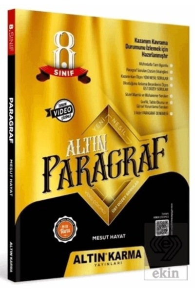 Altın Karma 8. Sınıf LGS Paragraf Soru Bankası Mesut Hayat