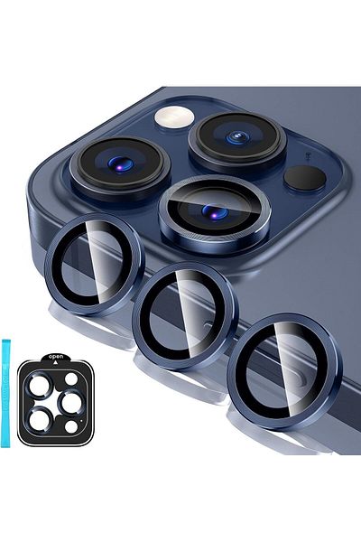 EVAX (SAFIR) واقي عدسة الكاميرا من الياقوت المتوافق مع هاتف Iphone 15 Pro Max / 15 Pro سهل التركيب