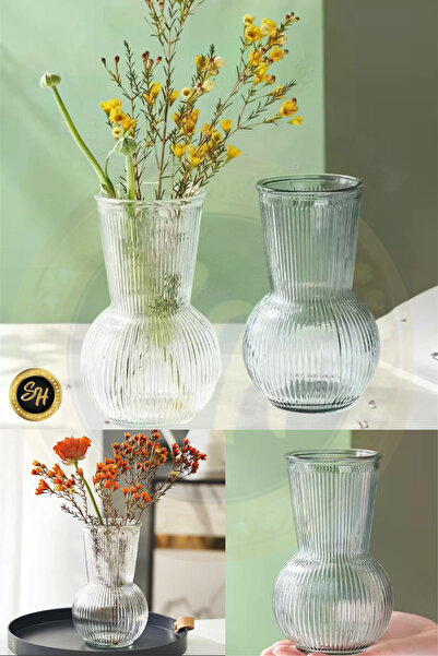 Snow Homs مزهرية زجاجية مزخرفة مقاس 17 سم