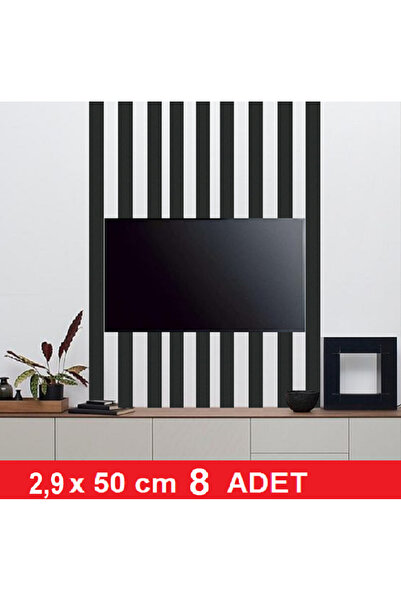 tsddekorasyon Antrasit Renk Ahşap Şerit Duvar Paneli/çıtası