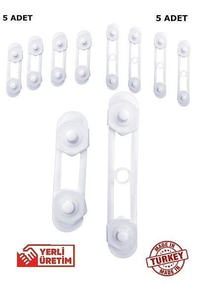 Baby World 5-Piece White Cabinet Drawer - Long and Mini, Child Protective Safety Lock