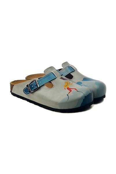Double Tank Diver in Wonderland Designed Vegan Leather Sandals Slippers