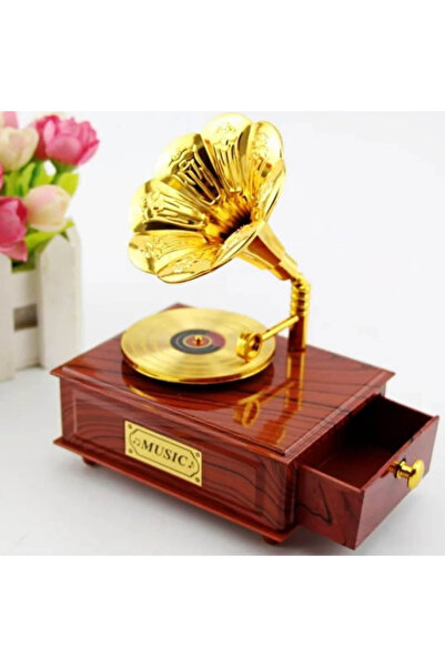 rk tasarım Özel Nostaljik Gramafon Müzik Kutusu hediye