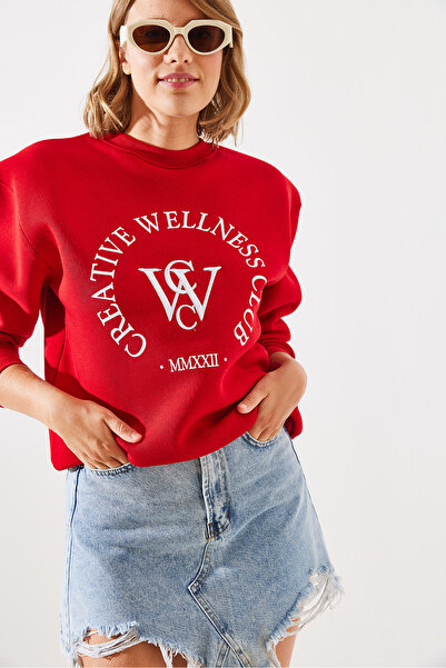 Bianco Lucci Three Thread Women's Sweatshirt - Written Mbhs010 60601010