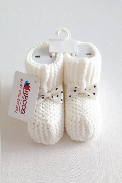 Recos Baby Booties Knitted 0-6 Months