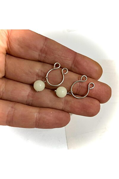 Arescollection KARANLIKTA PARLAYAN SAHTE SIKIŞTIRMA DELİK GEREKTİRMEYEN FAKE MEME UCU PİERCİNGİ