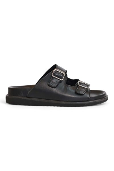 Konfores 2077 Πλήρως Γνήσιο Δέρμα Εσωτερικά και Εξωτερικά Πλήρως Ορθοπεδικές Ανδρικές Παντόφλες