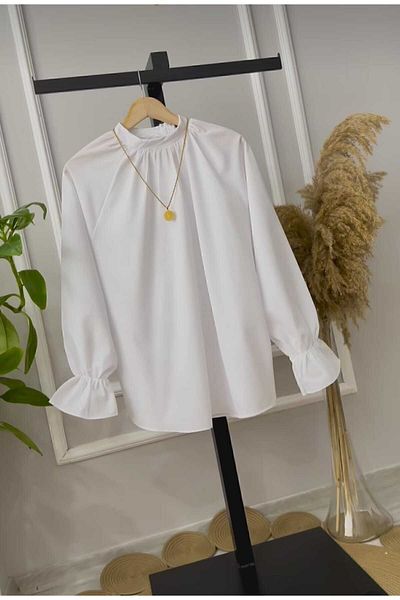 butik hira Λευκό πουκάμισο