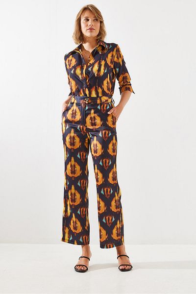 Bianco Lucci Patterned Women's Trousers - Mbms011 60501011