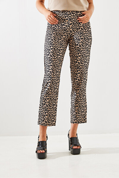 Bianco Lucci Kadın Leopar Desenli Pantolon MBMS007 60501007