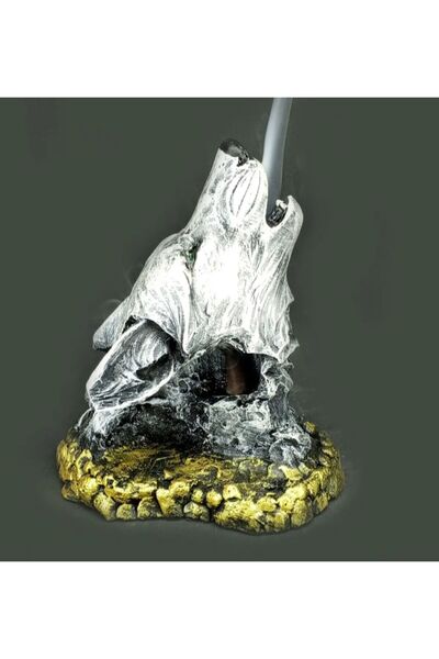 ShowArt Hediyelik Uluyan Bozkurt Tütsülük / Uluyan Kurt Dekoratif Obje