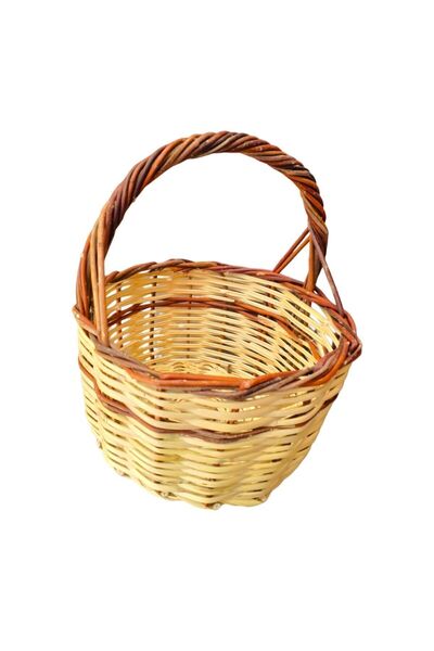 Greenosier Hasır Sepet Yumurta Sepeti Meyve Sepeti El Örgüsü Organizer