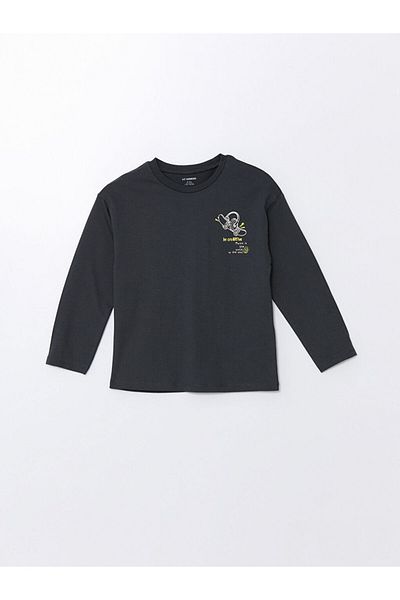 LC Waikiki Baby Boy - Crew Neck and Printed Long Sleeve T-Shirt
