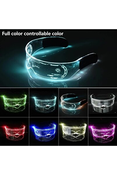 Jetcom 7 Renk Değiştiren Led Işıklı Parti Gözlüğü Eğlence Gözlügü