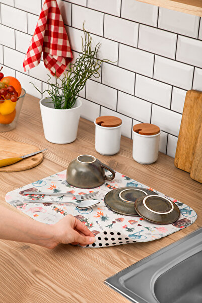 Bulaşık Kurutma Matı Süper Emici Kuturma Örtüsü Bulaşık Kurulama Bezi(FABRİKA MAĞAZA)