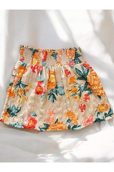 Zekids Floral Patterned Skirt Set for Girl
