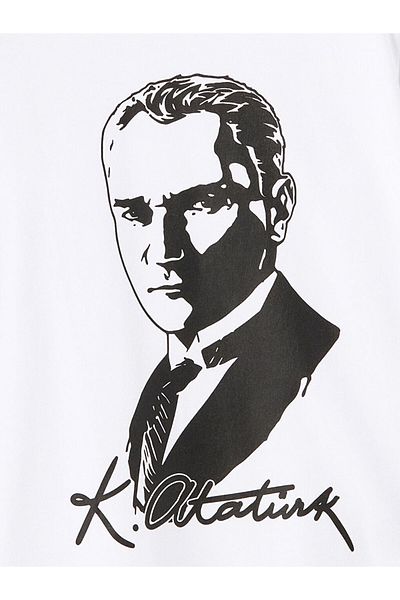 LC Waikiki Tricou cu mânecă lungă pentru băiat cu imprimeu Ataturk
