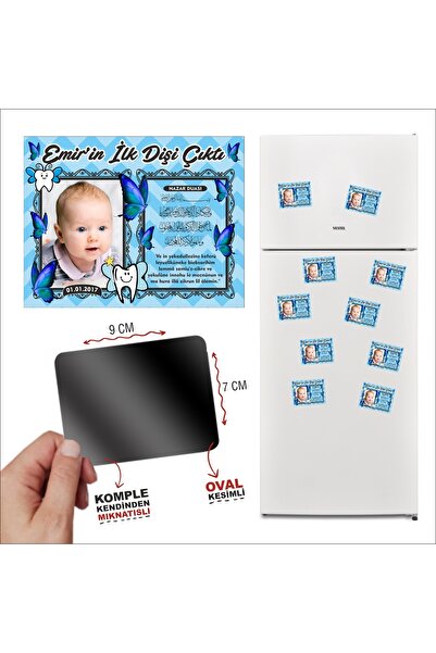 CiciMagnet Erkek Bebek Nazar Dualı Diş Buğdayı Magneti 10 Adet