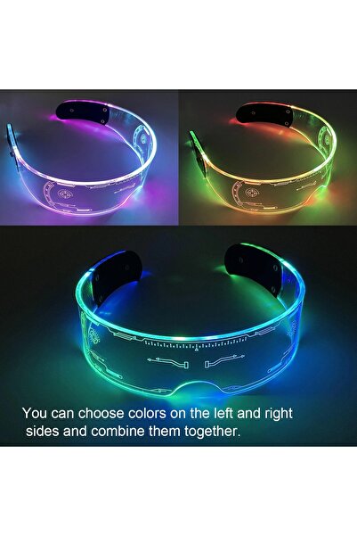 Jetcom 7 Renk Değiştiren Led Işıklı Parti Gözlüğü Eğlence Gözlügü