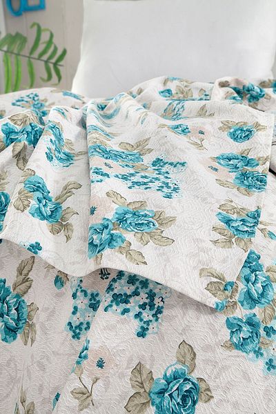Evim 100% bumbac imprimat Norda Stone Blue Pique Double - 200x230 Cm