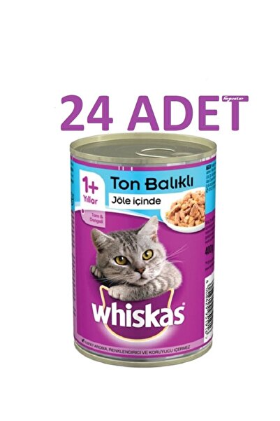 Whiskas Ton Balıklı Konserve Yetişkin Kedi Maması 400 G X 24 Adet