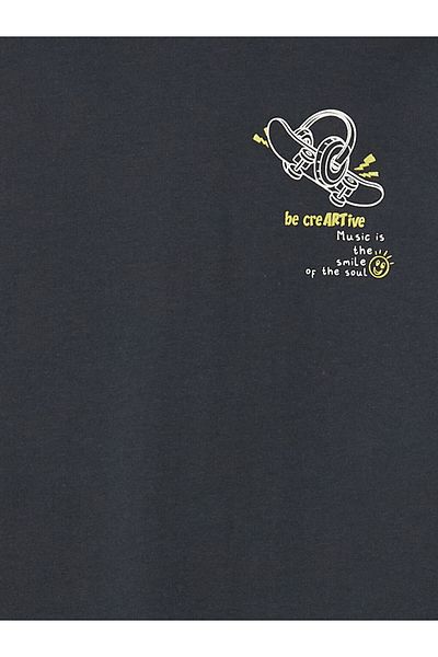 LC Waikiki Baby Boy - Crew Neck and Printed Long Sleeve T-Shirt