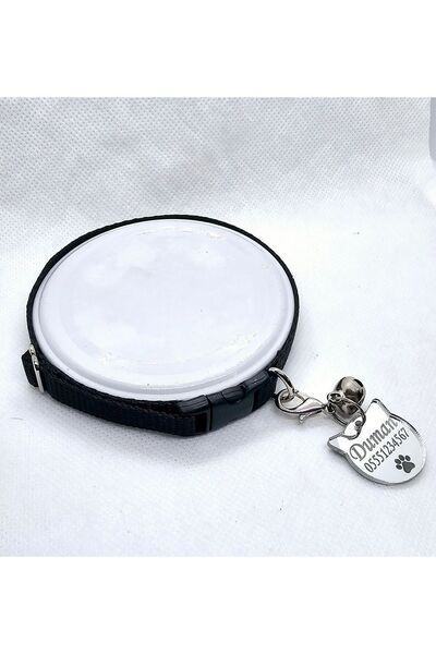 hebmeyy Kedi Isimlik Ve Tasma Seti, Kişiye Özel Isimlik, Açıklamayı Okuyunuz