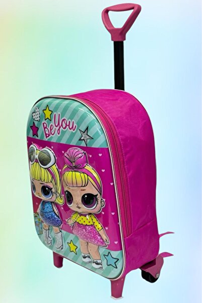 Tezzgelsin Anaokulu Kreş Çocuk Temalı Lüx 5d Kabartma Baskılı Çekçekli Tekerli Sırt ve Okul Çantası