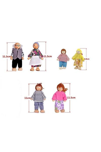 Circle Toys مجموعة من 6 ألعاب خشبية لطيفة للعائلة