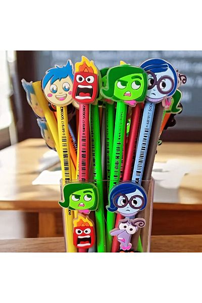 Butik Reverse Face Characters Emoji Pencil Set