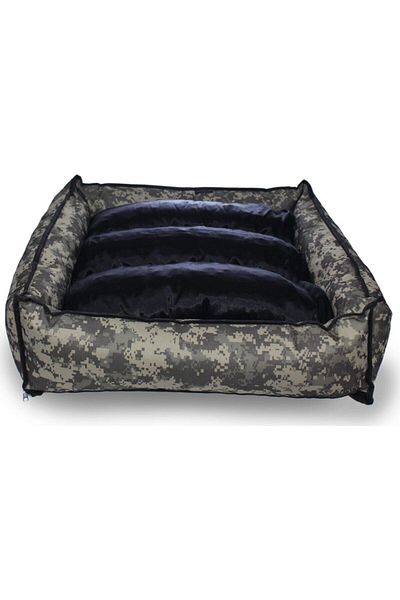 Nerotex 90X100 cm Zippered Washable Patterned Dog and Bed Set - for Large Breeds