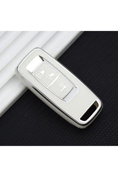 emii auto spare parts Honda Pcx Key Case - White/Grey (2021-2025 Model Compatible)