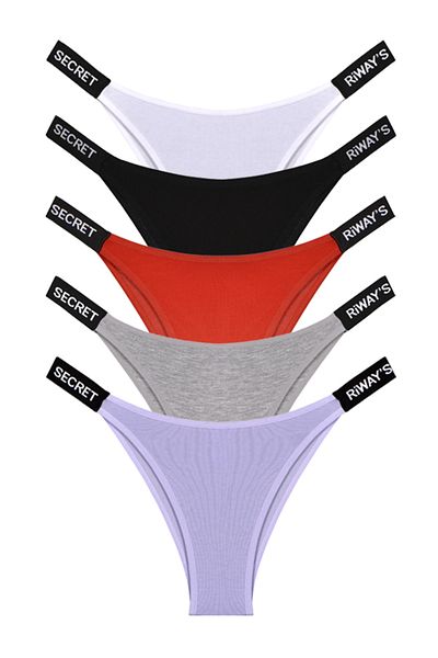 riways secret Cotton Edge Band Rubberized Brazilian 5 Pack