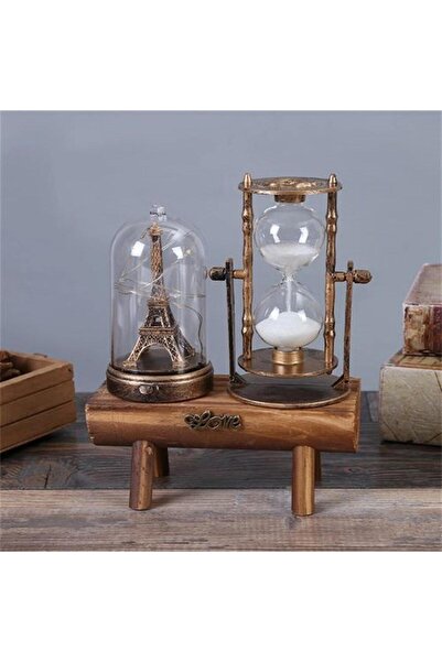 Hediye Vakti Kişiye Özel Işıklı Eyfel Kulesi Dekoratif Kum Saati