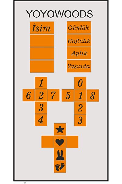 Yoyowoods Anı Küpü Seti- Dağ- Balon -fotoğraf Makinesi -dekoratif Ahşap