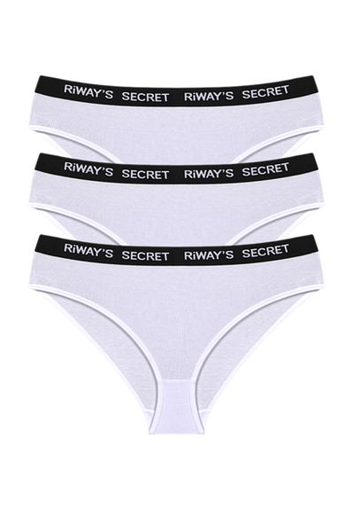 riways secret Slip din bumbac cu bandă elastică în talie, pachet de 3