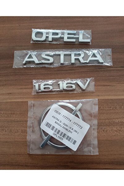 Passenger Car Oto Yedek Parça OPEL ASTRA 1.6 16V BAGAJ YAZISI OPEL ASTRA ARKA...