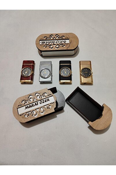 Genel Markalar Saatli Çakmak Kişiye Özel Tasarım Kutu ve İsim yazılarak gönde...