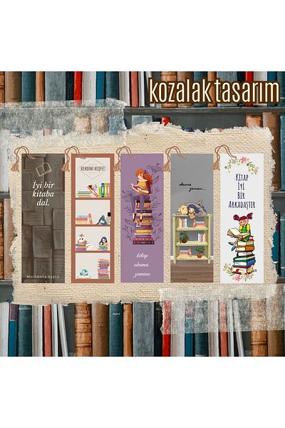 Kozalak Tasarım مجموعة من 5 إشارات مرجعية