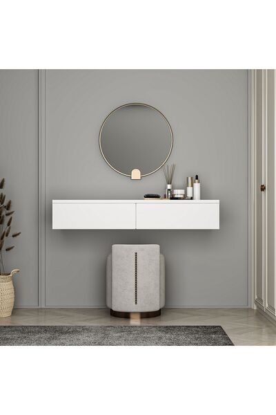 Genel Markalar Uniq Makyaj Masası 2 Çekmeceli Beyaz