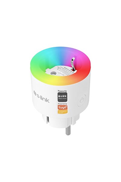 S-LINK Sl-03 16A Current Protection Smart Socket with Rgb Light 2.4 g Wifi&Bt Tuya Supported