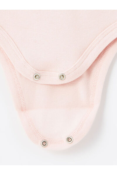 LC Waikiki Crew Neck Printed Snap-On Bodysuit for Baby Girl - Set of 2