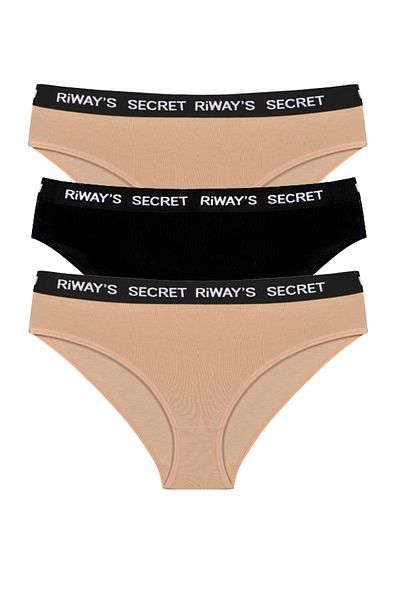riways secret Cotton Waist Elastic Slips 3 Pack